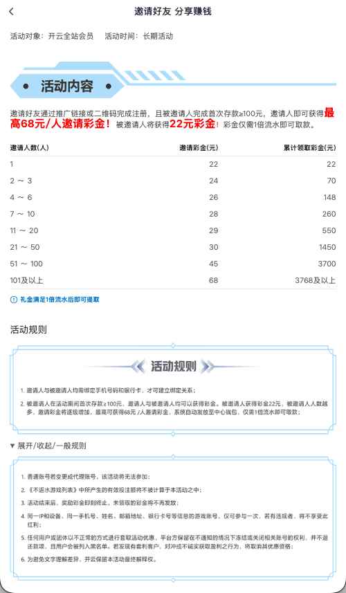 开云体育邀请好友 - 分享赚钱推荐奖励
